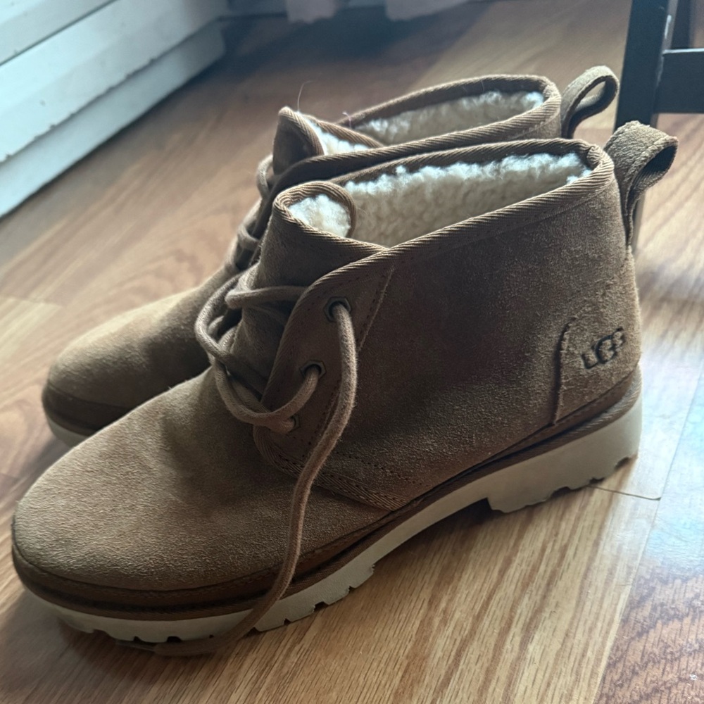 UGG Chestnut Neuland Suede Lace-Up Boots